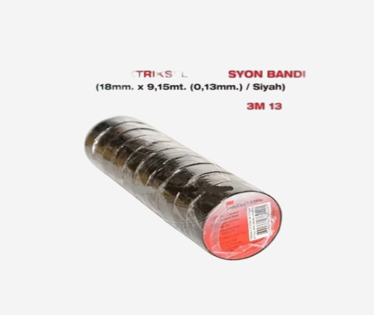 3M Elektrik Bandı Temflex 1300E Siyah 10 Adet