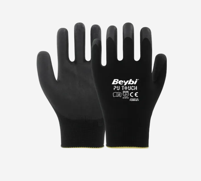 Beybi Pu Touch Polyester Örgü Pu Kaplı Iş Eldiveni 12 Çift