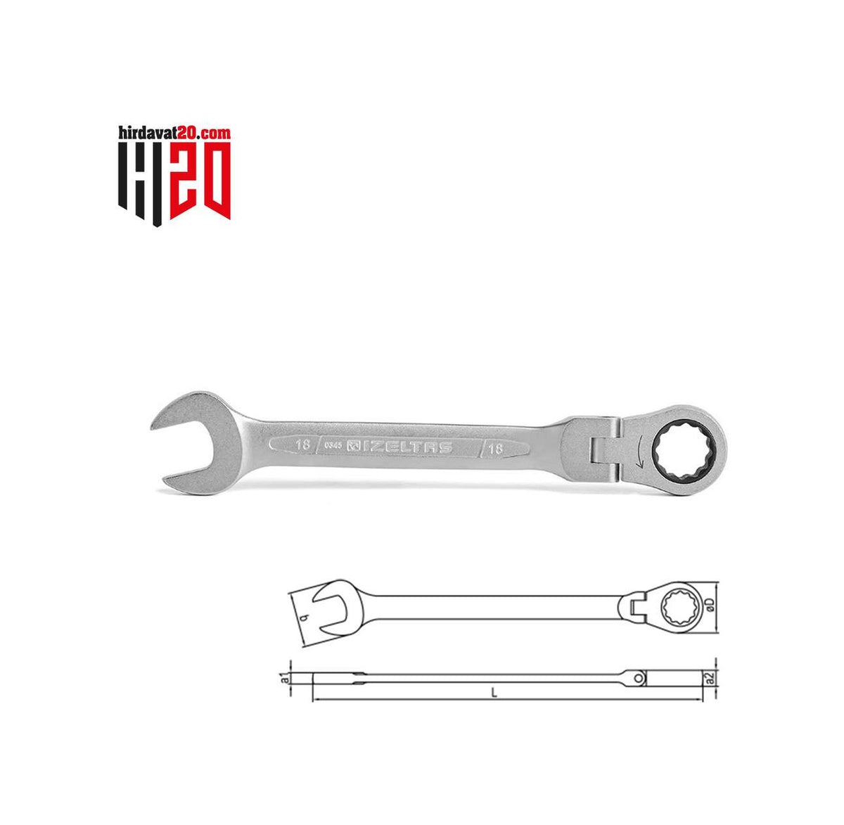 İzeltaş Mafsallı Cırcır Kombine Anahtar 12 Mm - 0345020012