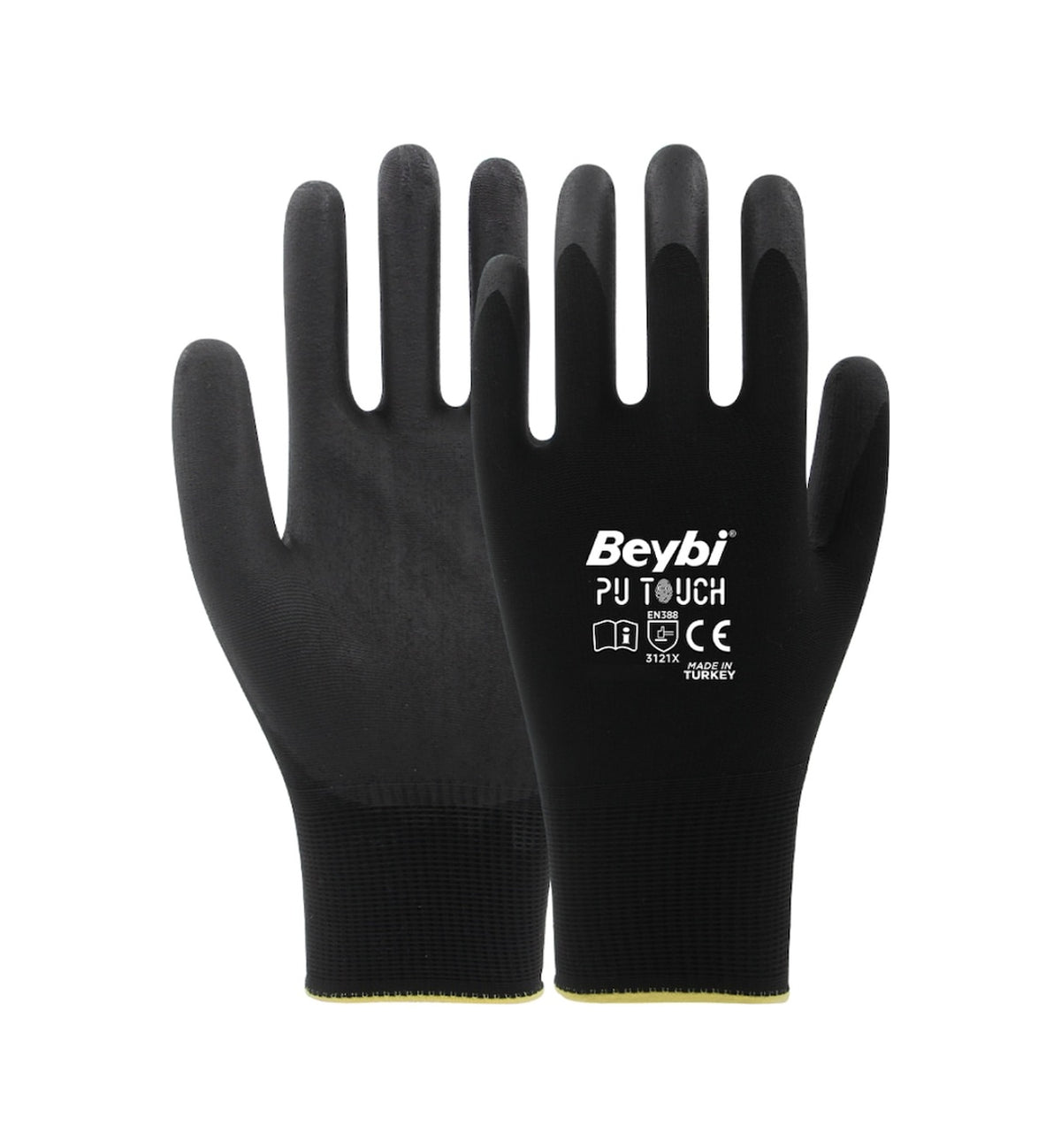 Beybi Pu Touch Polyester Örgü Pu Kaplı Iş Eldiveni 12 Çift 8 12 Çift