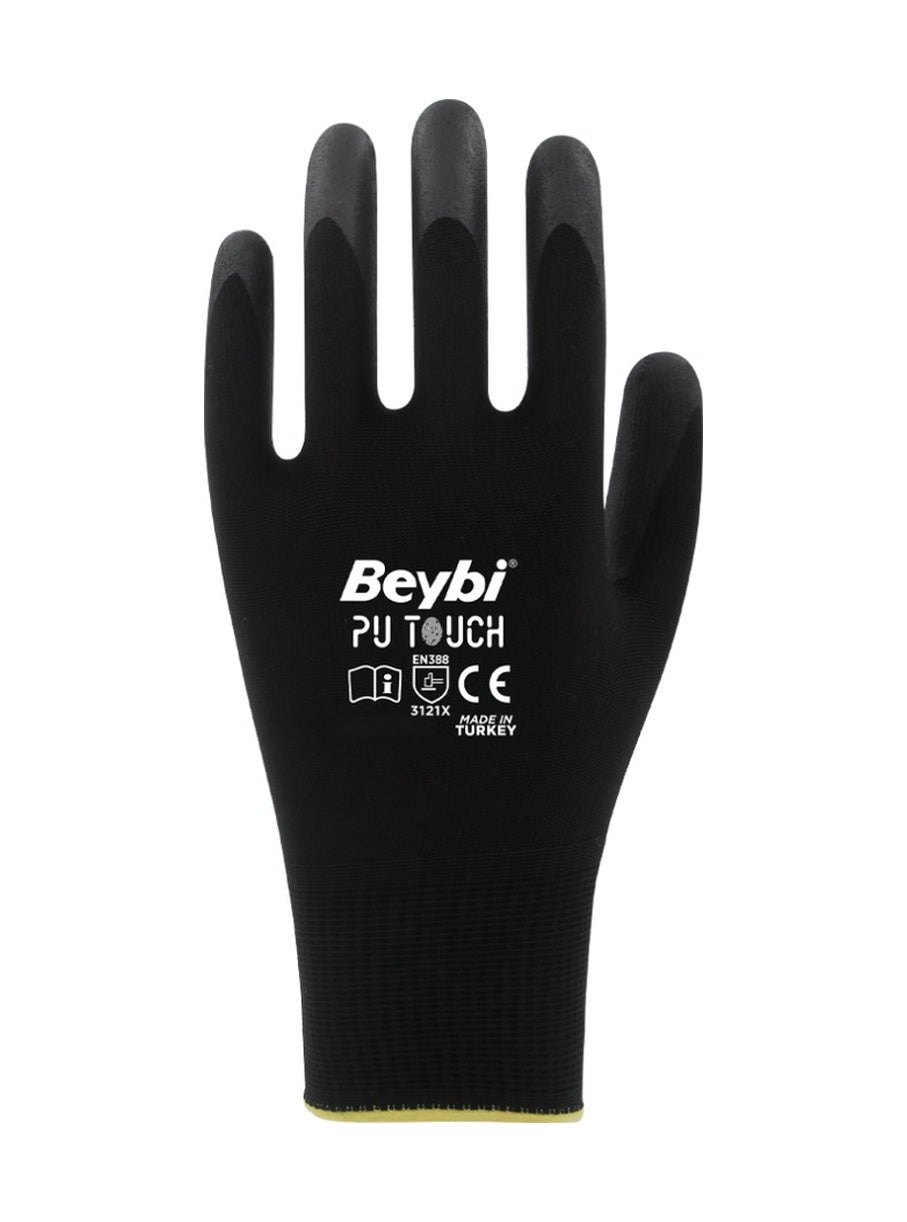 Beybi Pu Touch Polyester Örgü Pu Kaplı Iş Eldiveni 12 Çift 8 12 Çift