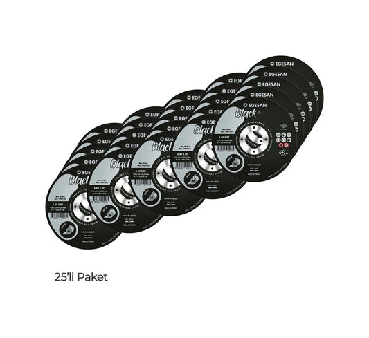 Egesan Black 115x1.0x22.23 Inox Paslanmaz Çelik İnce Kesme Diski 590227 A 60 S Bf - 25'li Paket